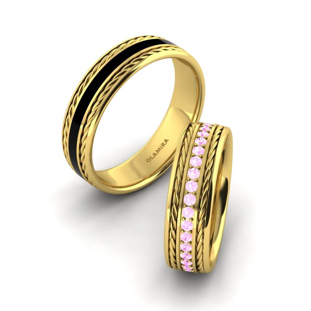 粉红色蓝宝石 婚戒 Pretty Meeting 6 mm