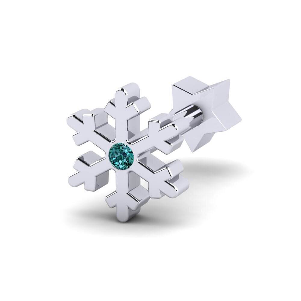 蓝色钻石 耳廓穿孔 Ddod