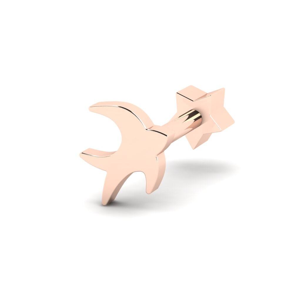 玫瑰金-18k 耳廓穿孔 Diur