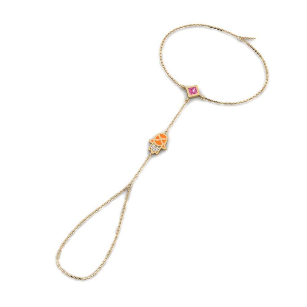 粉红碧玺 手指手链 Pwoteje