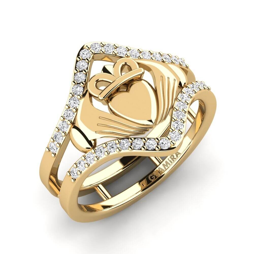 白色蓝宝石 戒指 Eidace