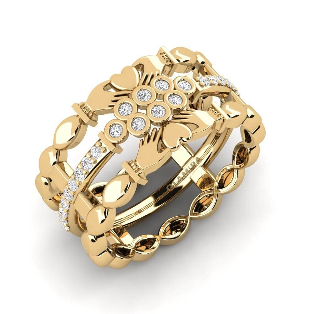 白色蓝宝石 戒指 Sandetep