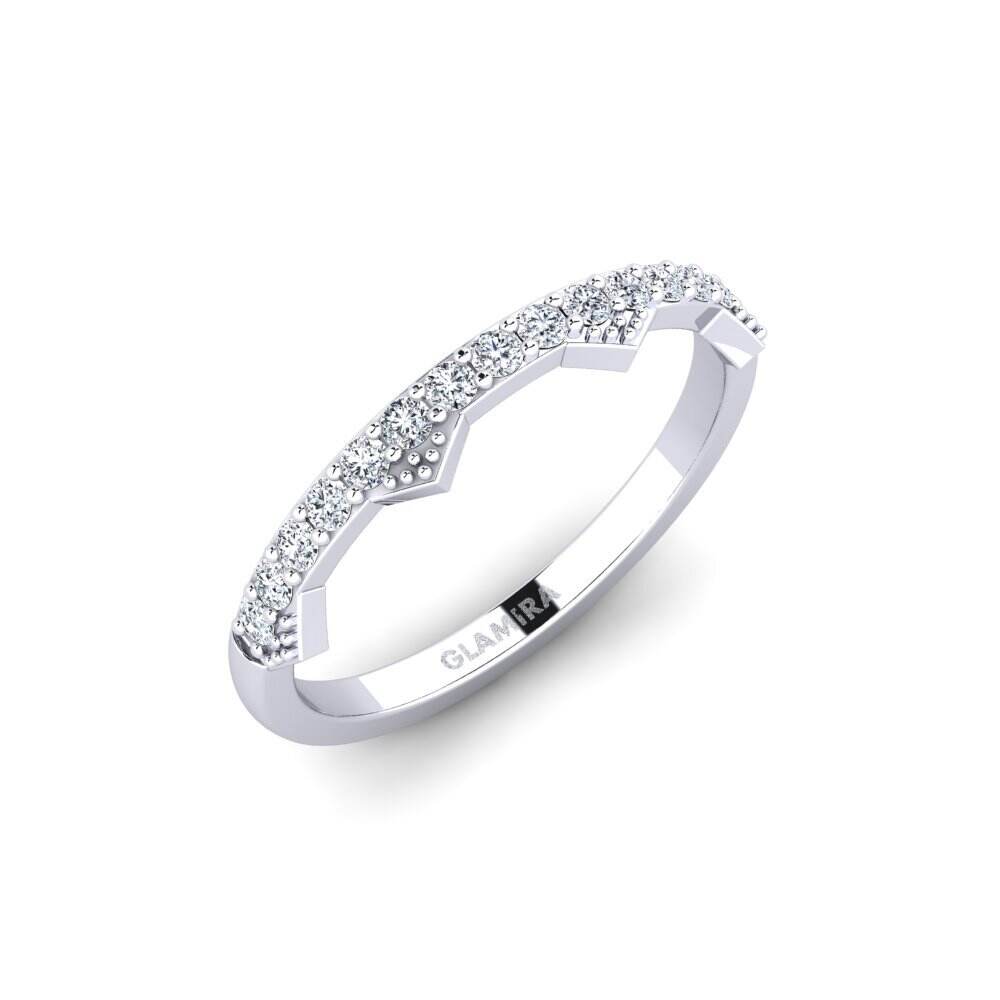 白色K金-18k 实验室培育钻石 可叠戴戒指 Sephuf - B