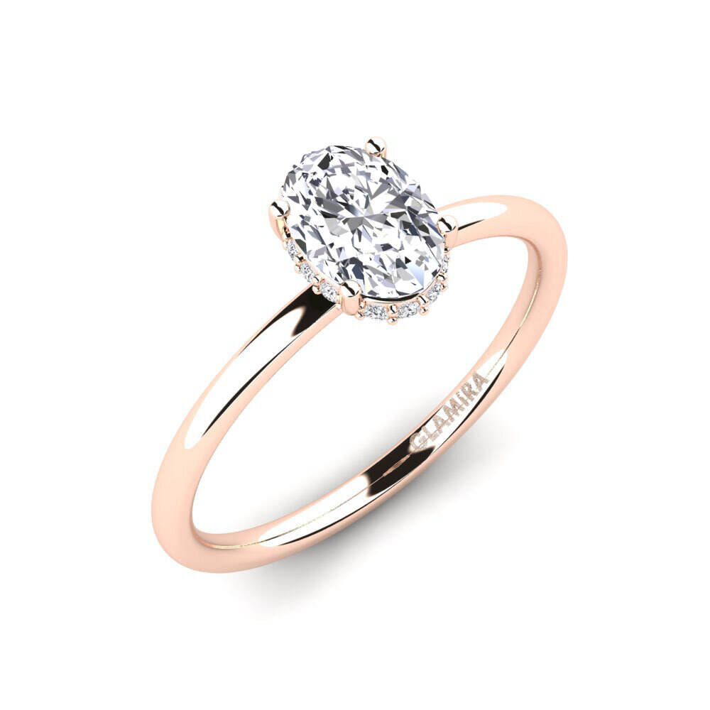 玫瑰金-14k 订婚戒指 Ayoova