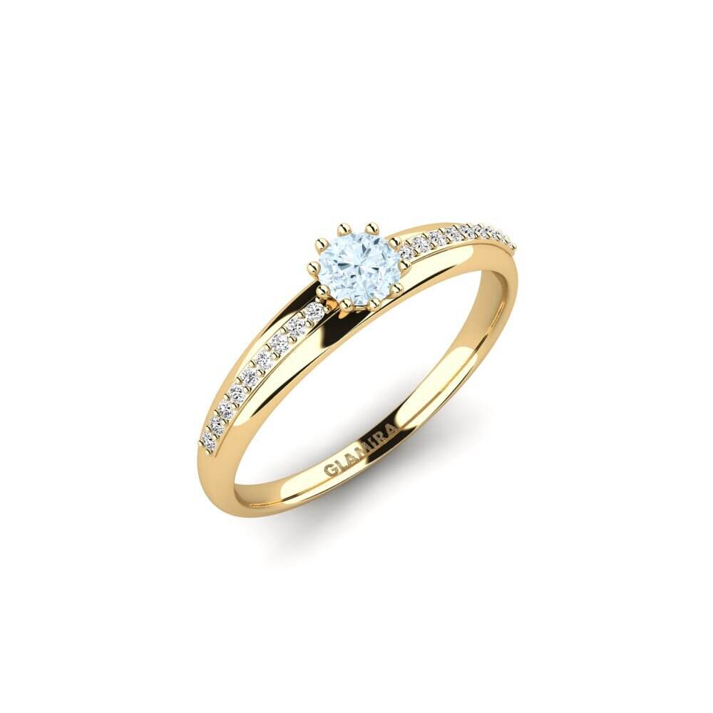 海蓝宝石 订婚戒指 Shaed