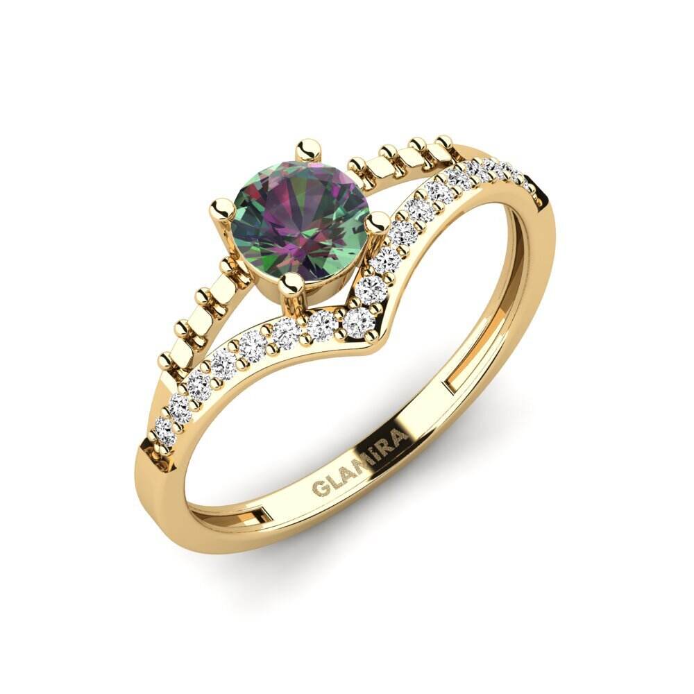 神秘托帕石 订婚戒指 Zensben