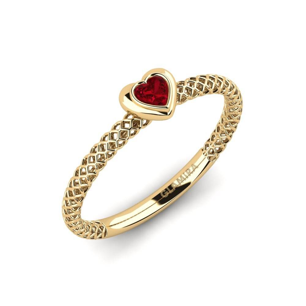 红色氧化锆 订婚戒指 Westbrook