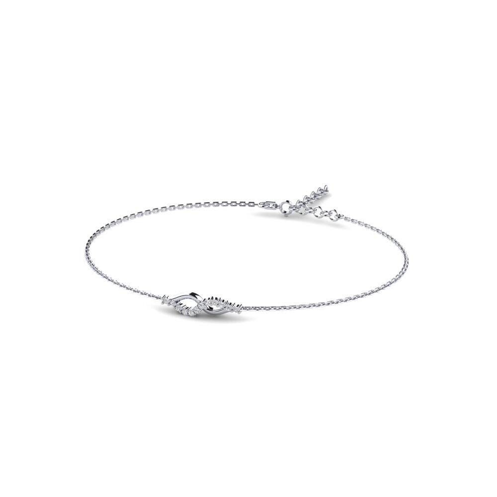 白色K金-14k 实验室培育钻石 女士手链 Naiparang