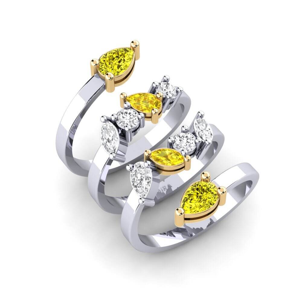 黄色钻石 戒指 Kanea