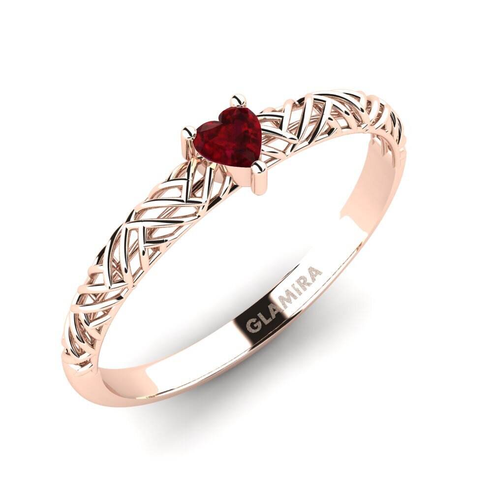 玫瑰金-14k 订婚戒指 Adlonn