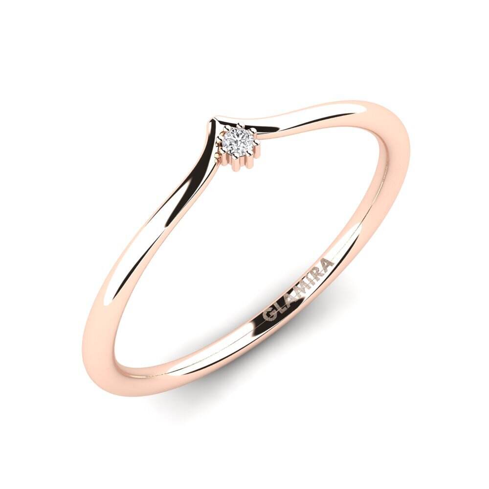 玫瑰金-14k 订婚戒指 Angelika