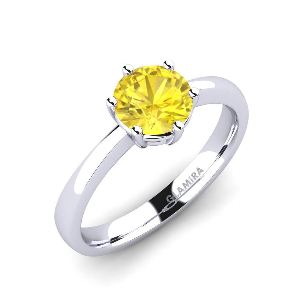 黄色蓝宝石 订婚戒指 Belva 1.0 crt