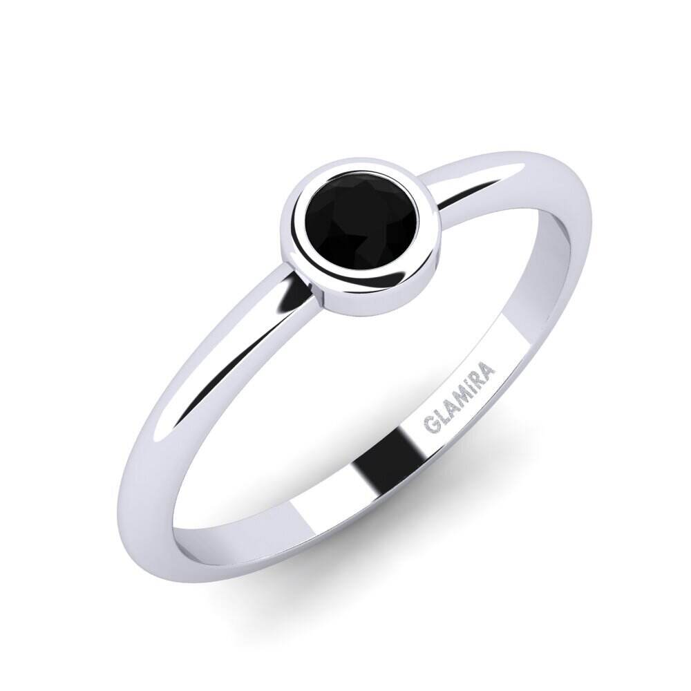黑钻石 女士戒指 Clerical
