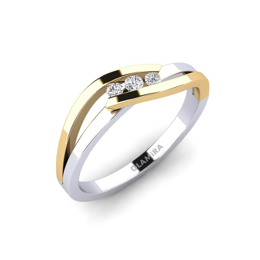 白黄K金-14k 订婚戒指 Gratia