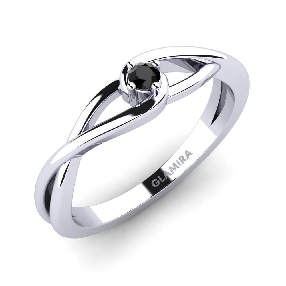 黑玛瑙 订婚戒指 Joy 0.07crt