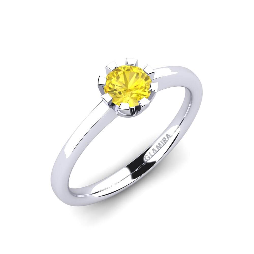 黄色蓝宝石 订婚戒指 Linderoth 0.5 crt