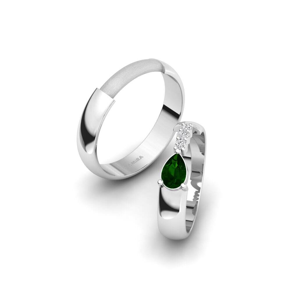 绿色碧玺 婚戒 Landschap Pair