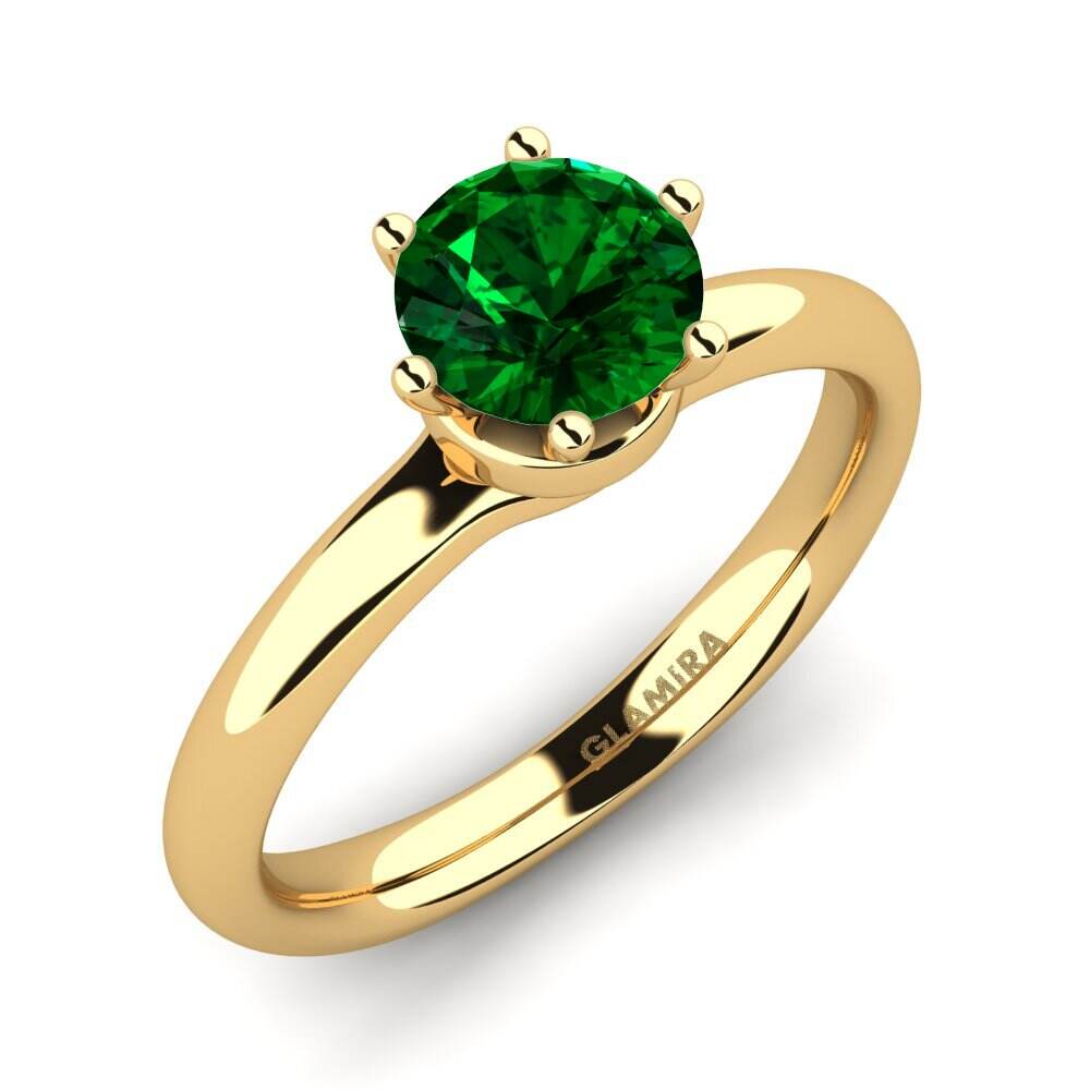 绿色氧化锆 订婚戒指 Almira 0.8 crt