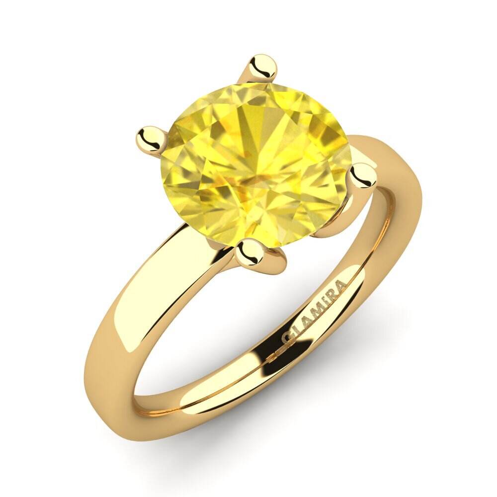 黄色蓝宝石 订婚戒指 Titina 3.0 crt