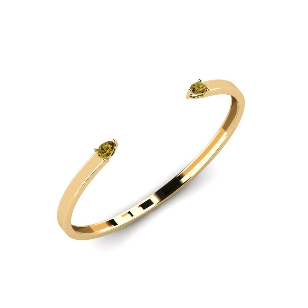 水滴形 棕锆石 女士手链 Saryagash