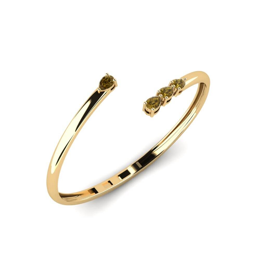 水滴形 棕锆石 女士手链 Umdinnna