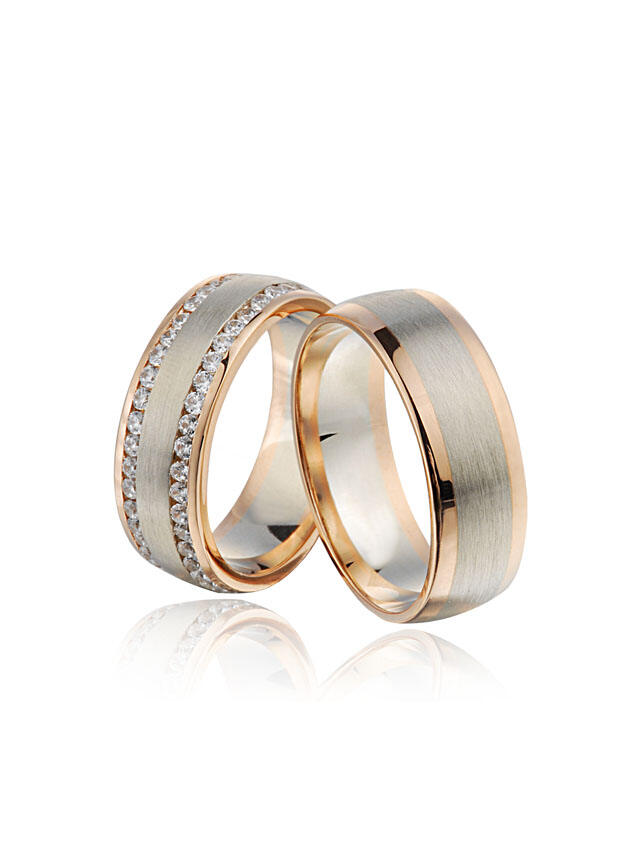 红白K金-14k 婚戒 Attractive Sky Basic