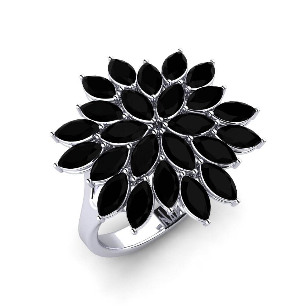 白-银 黑玛瑙 戒指 Devalle