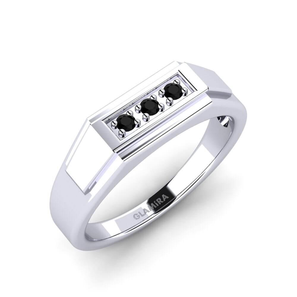 黑钻石 男士戒指 Plante