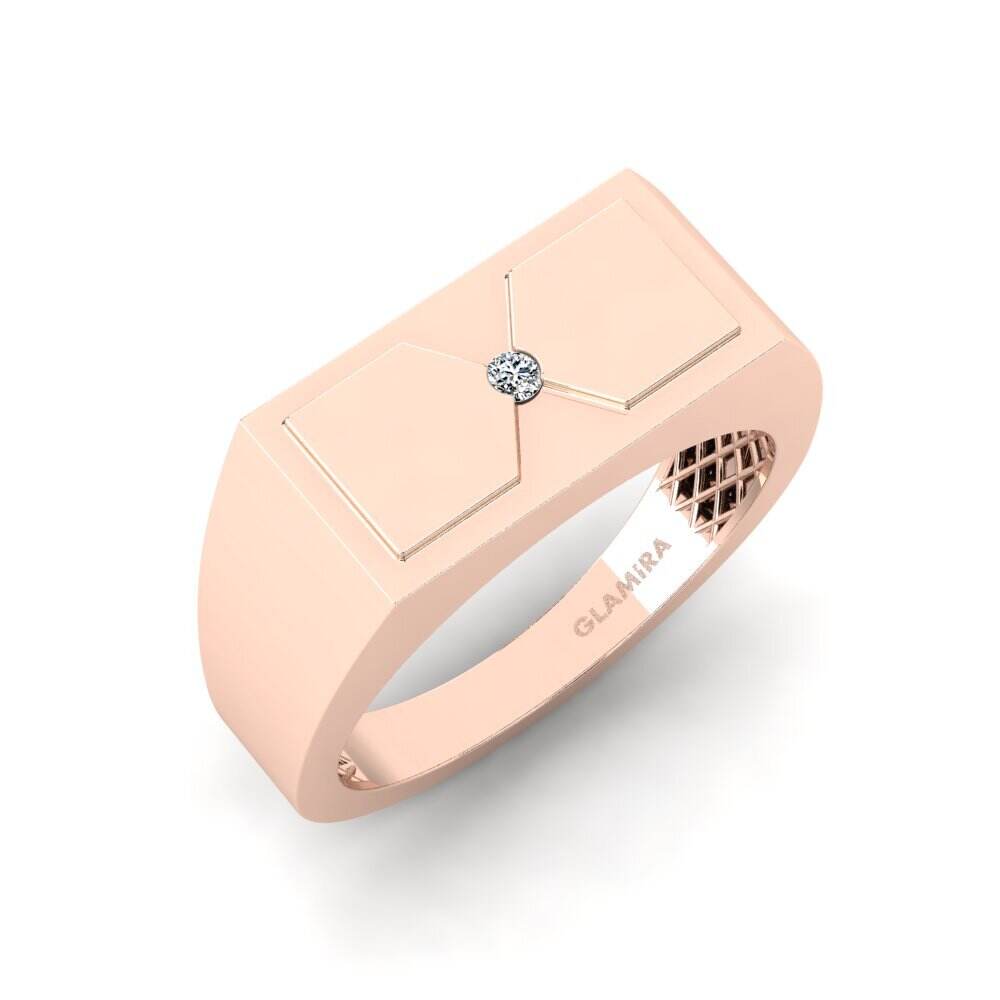 玫瑰金-9k 男士戒指 Warden