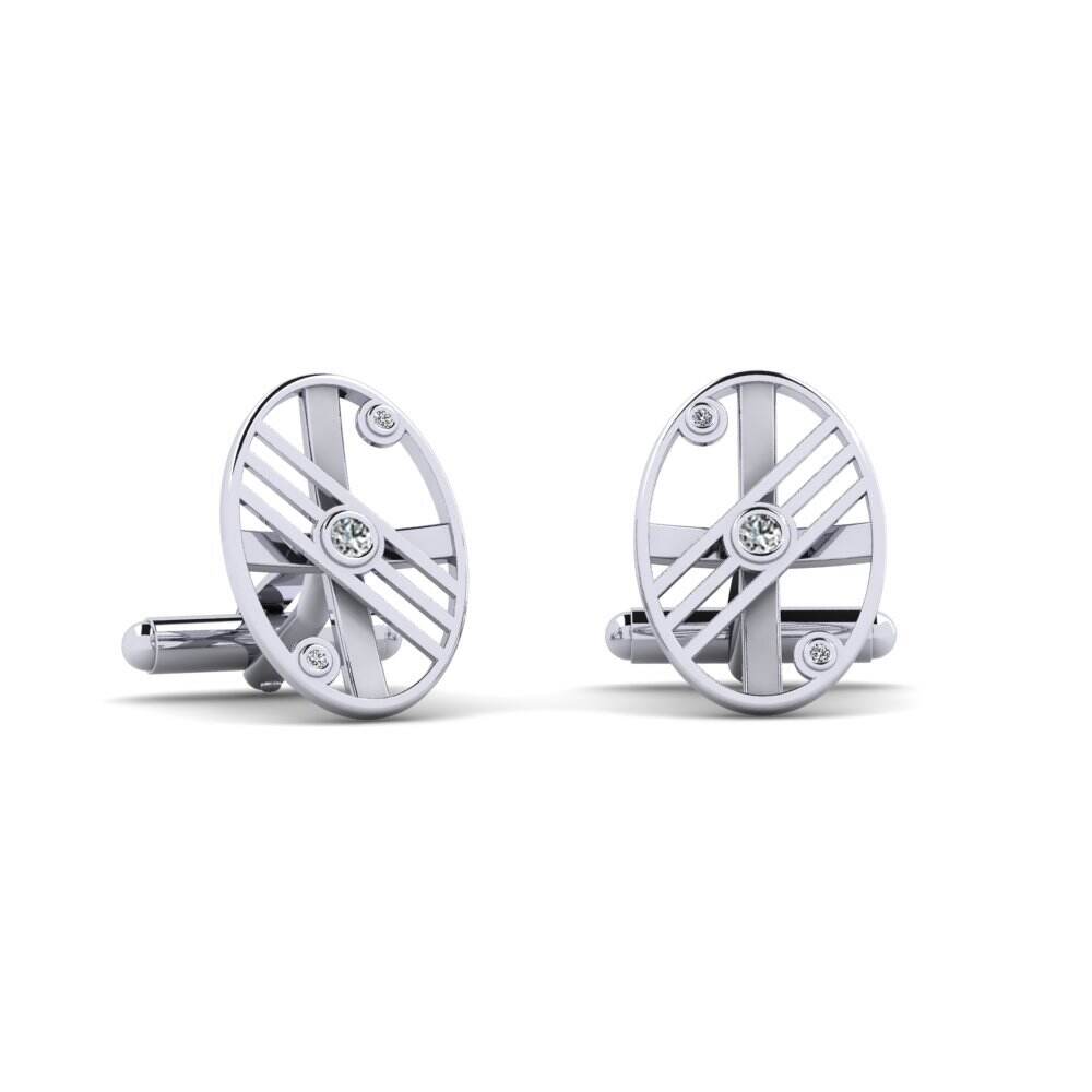 白-铂金 袖扣 Dingle