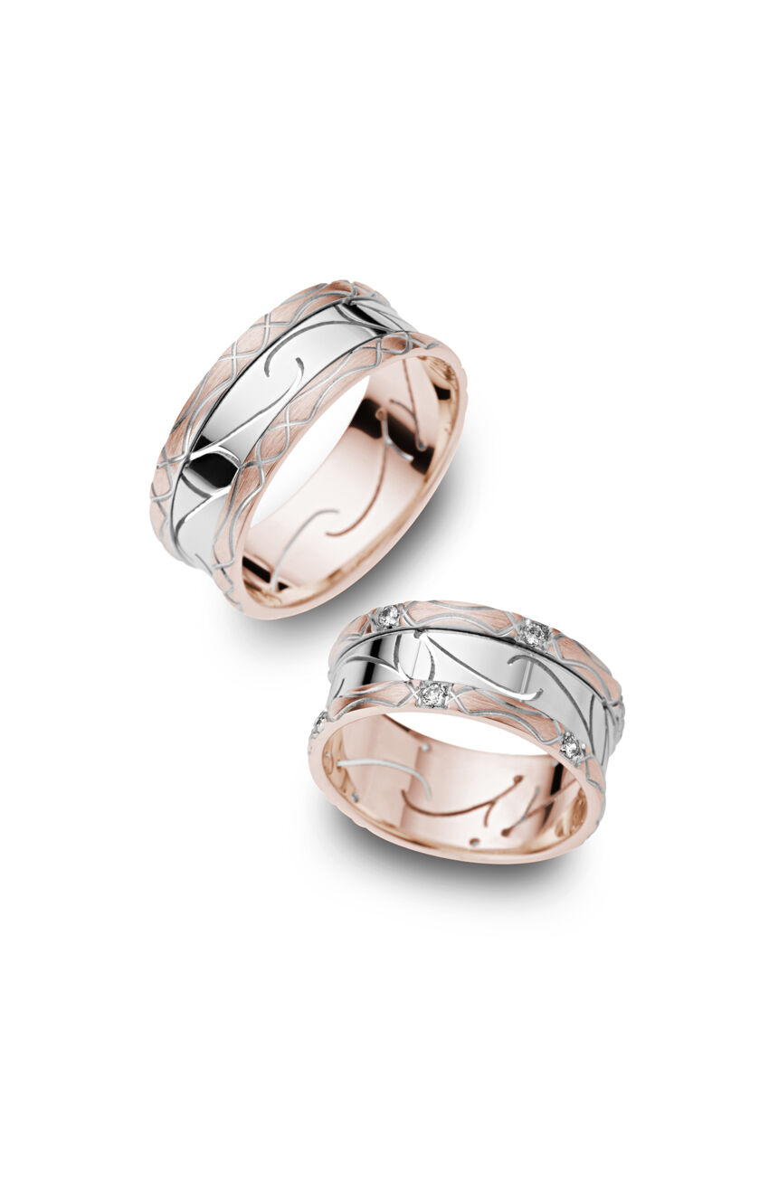 红白K金-14k 婚戒 Golden Destiny