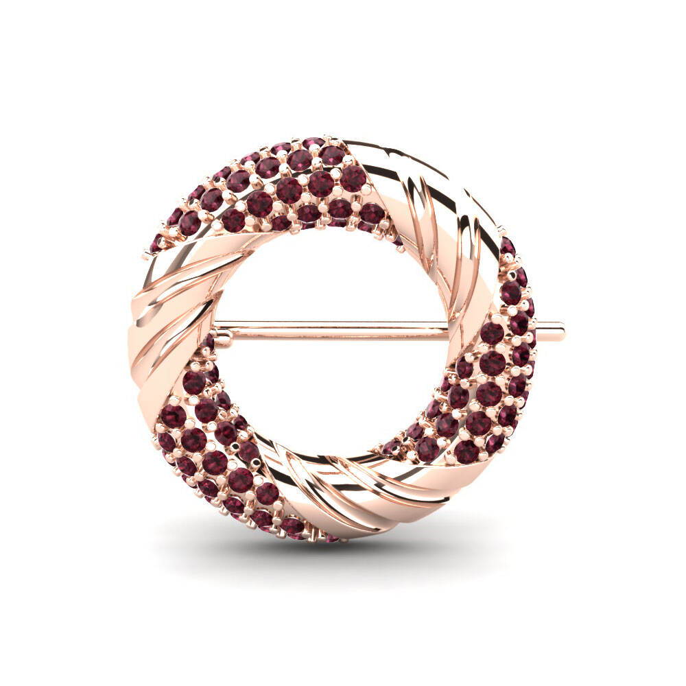 玫瑰金-14k 胸针 Wreath