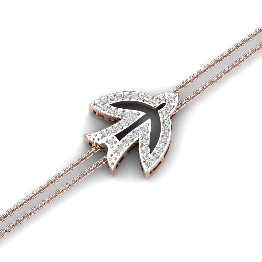 玫瑰金-14k 化锆 女士手链 Brisaley