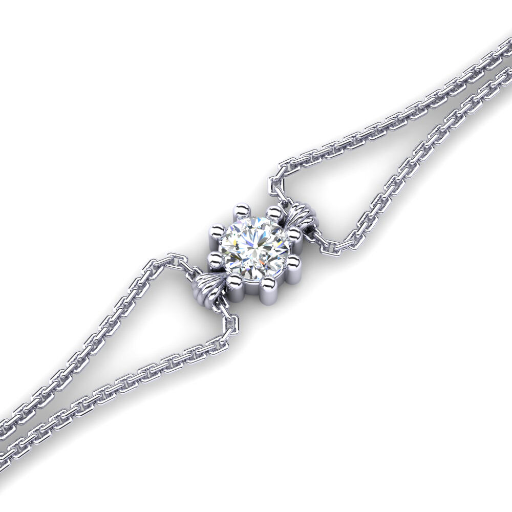 白色K金-14k 化锆 女士手链 Chomac