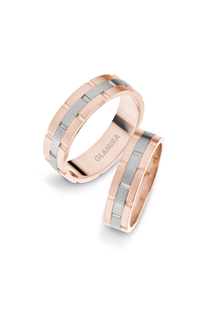 Exclusive 红白K金-14k 结婚戒指