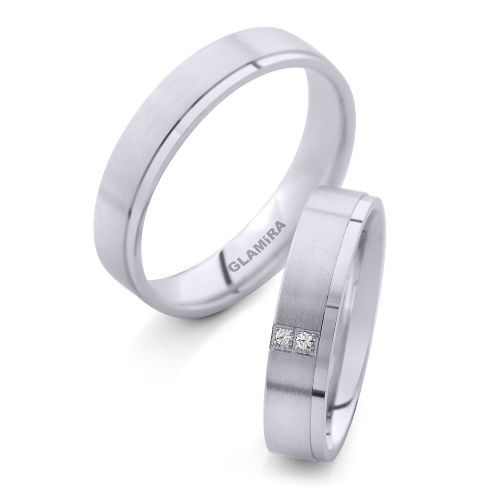 白-钯金 婚戒 Immortal Light Basic