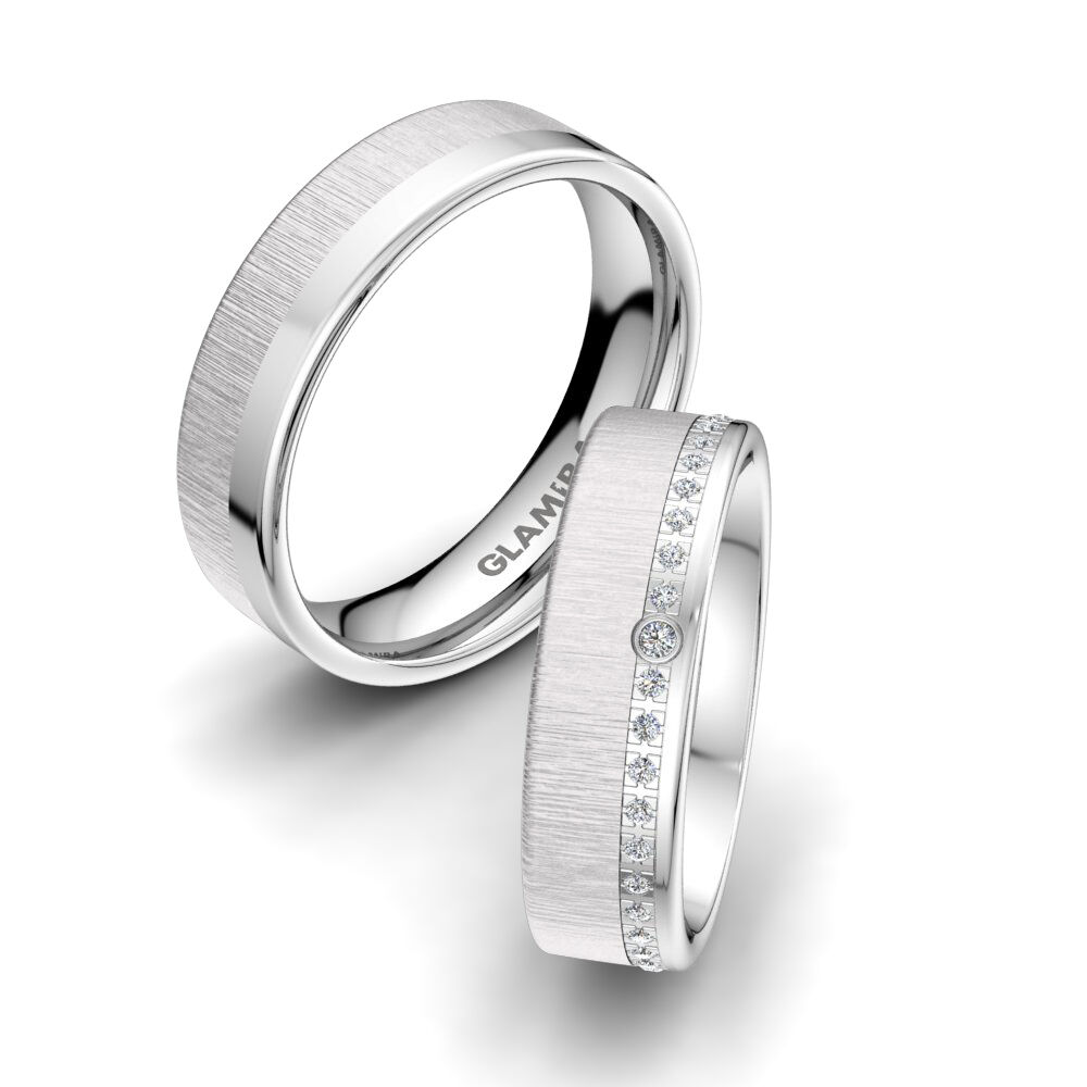 白-钯金 婚戒 Wondrous Valley 6 mm