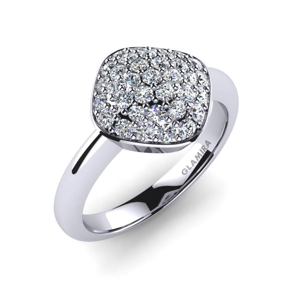 白-钯金 实验室培育钻石 戒指 Felicity