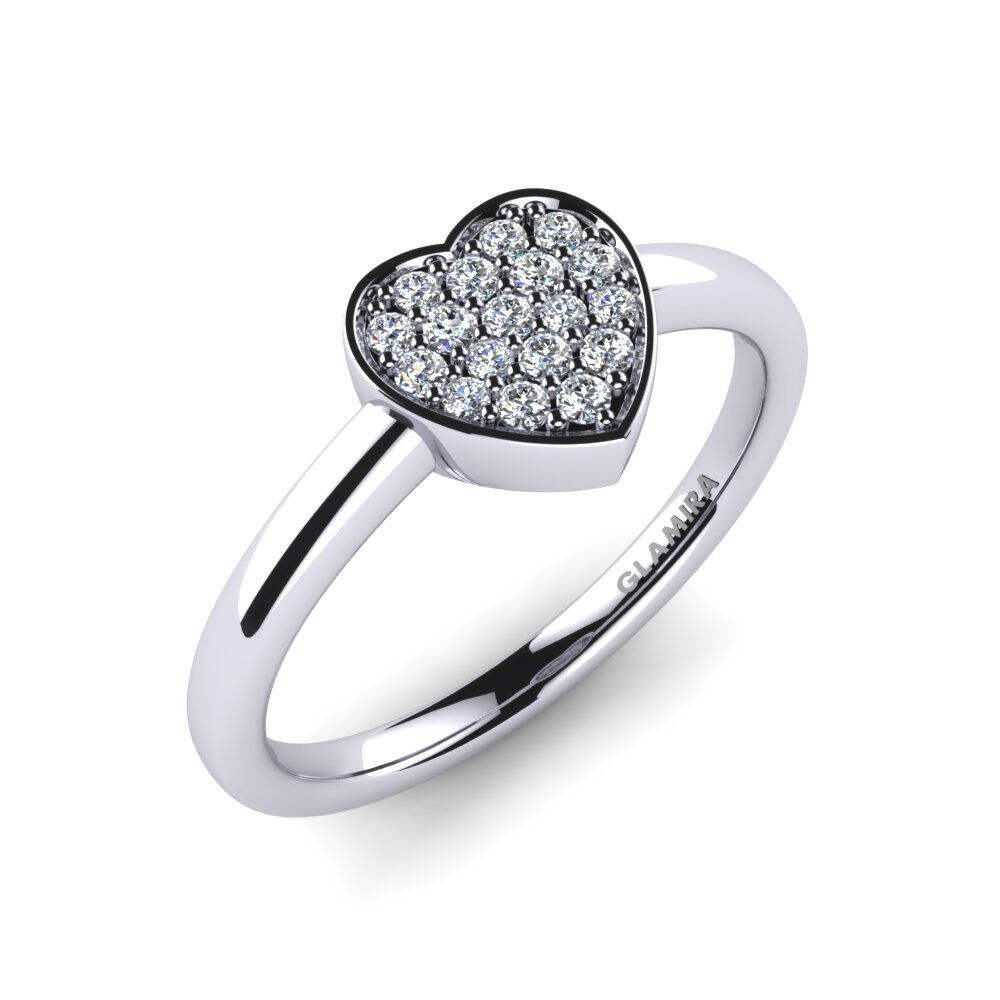 白-钯金 实验室培育钻石 戒指 Cara