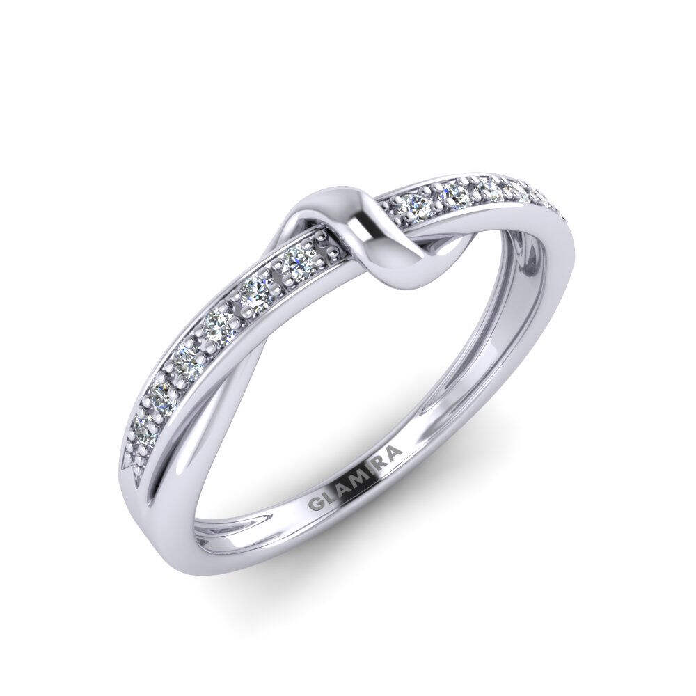 白-钯金 实验室培育钻石 戒指 Brooke