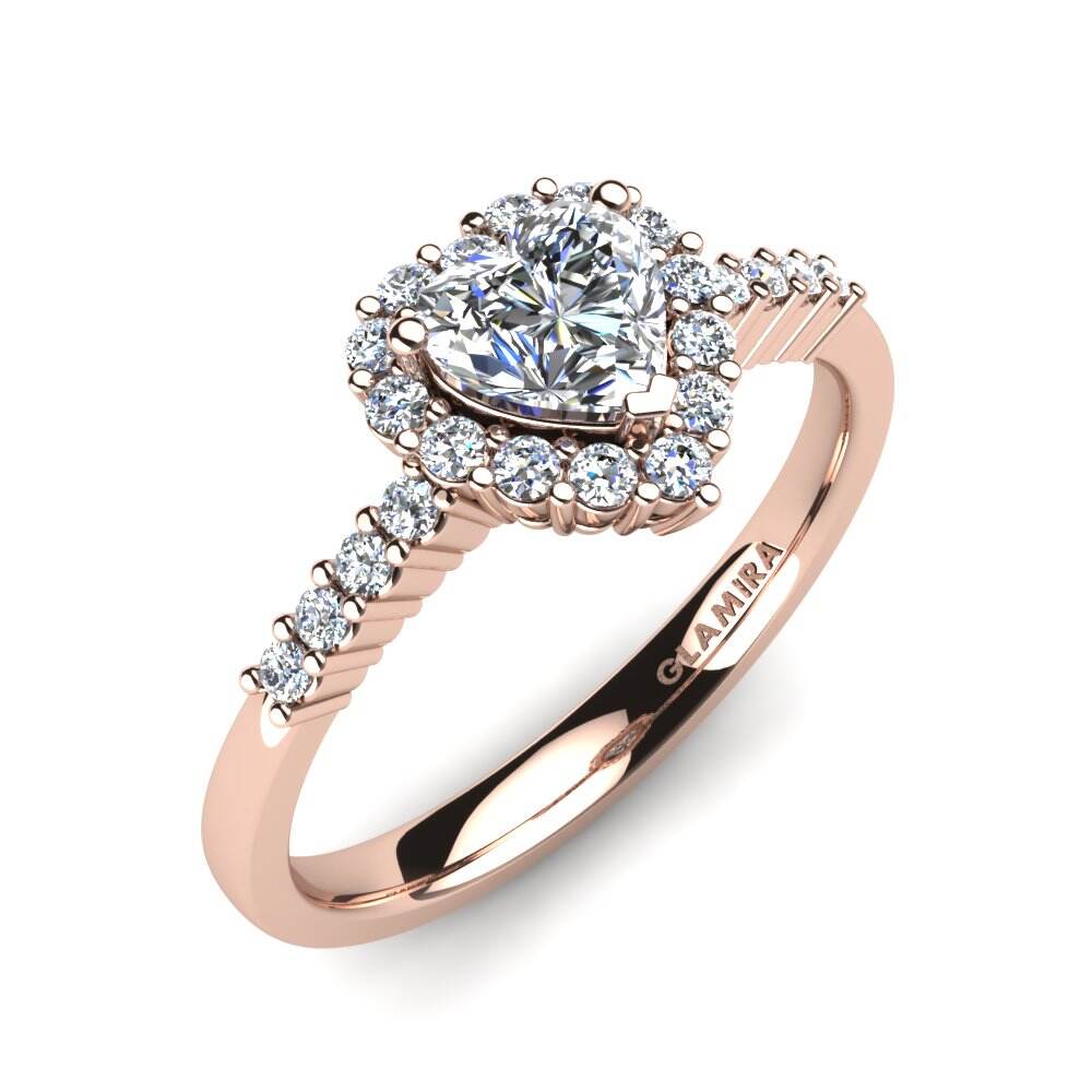 玫瑰金-9k 订婚戒指 Betty