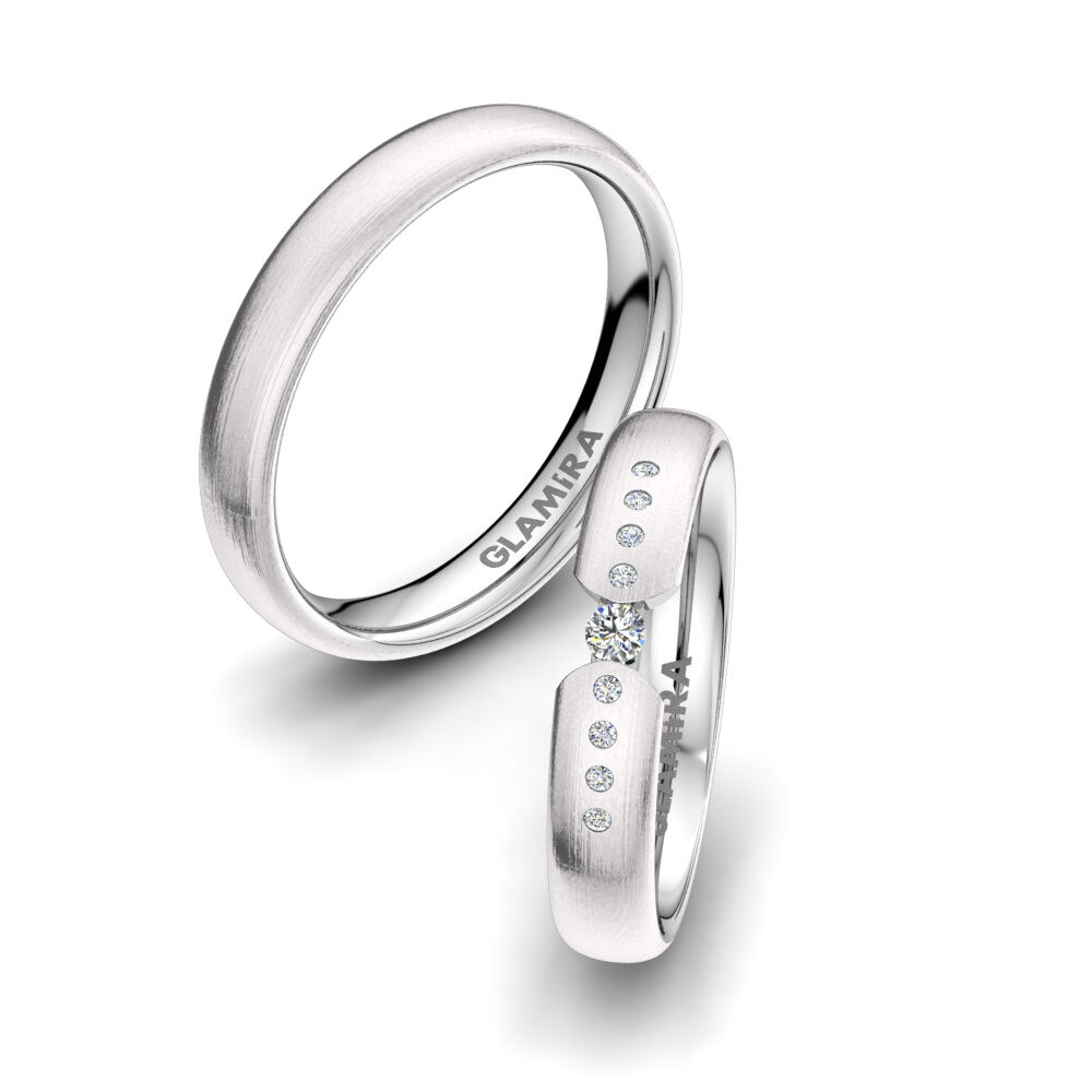 白-钯金 婚戒 Alluring Behaviour 4 mm