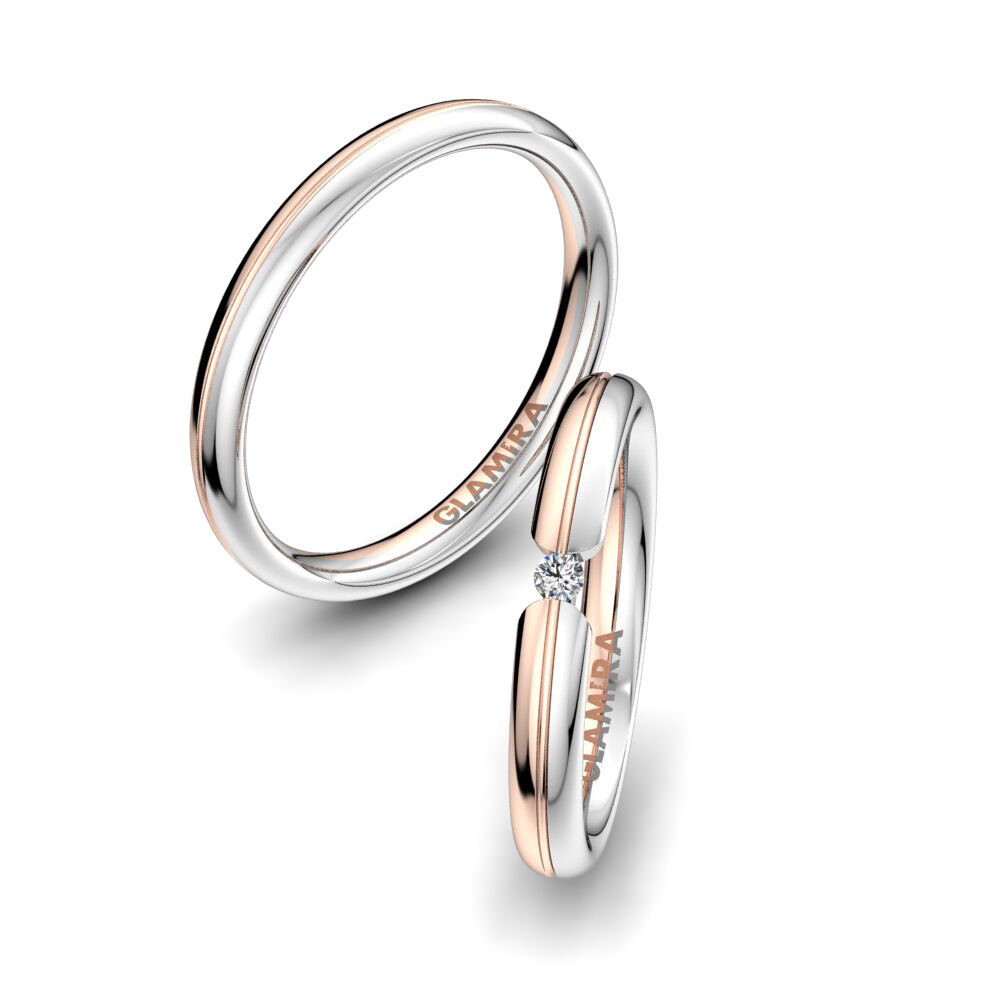 红白K金-14k 婚戒 Bright Nature 3 mm