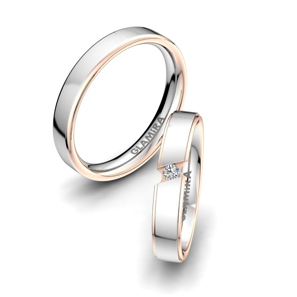 红白K金-14k 婚戒 Bright Youth 4 mm