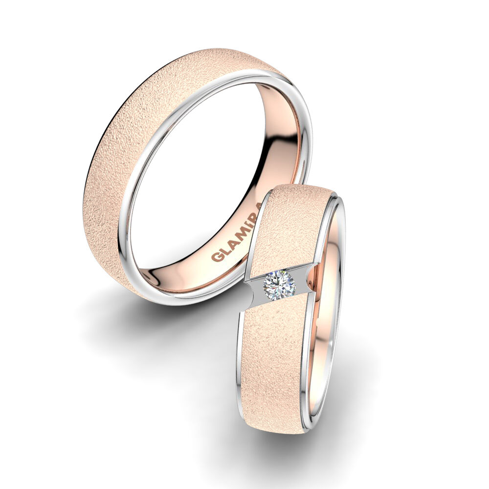 14k 红白K金 婚戒 Bright Youth 6 mm