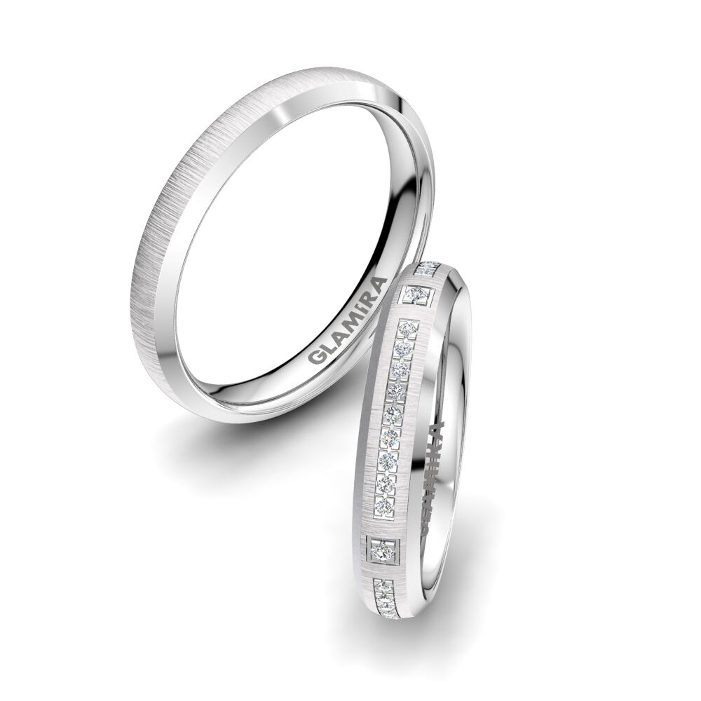 白-钯金 婚戒 Alluring Truth 4 mm