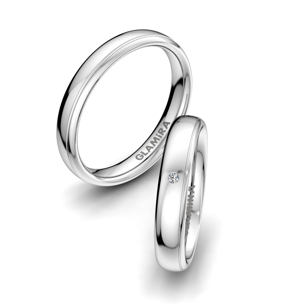 钻石 - 宝石 婚戒 Unique Luxury 4 mm
