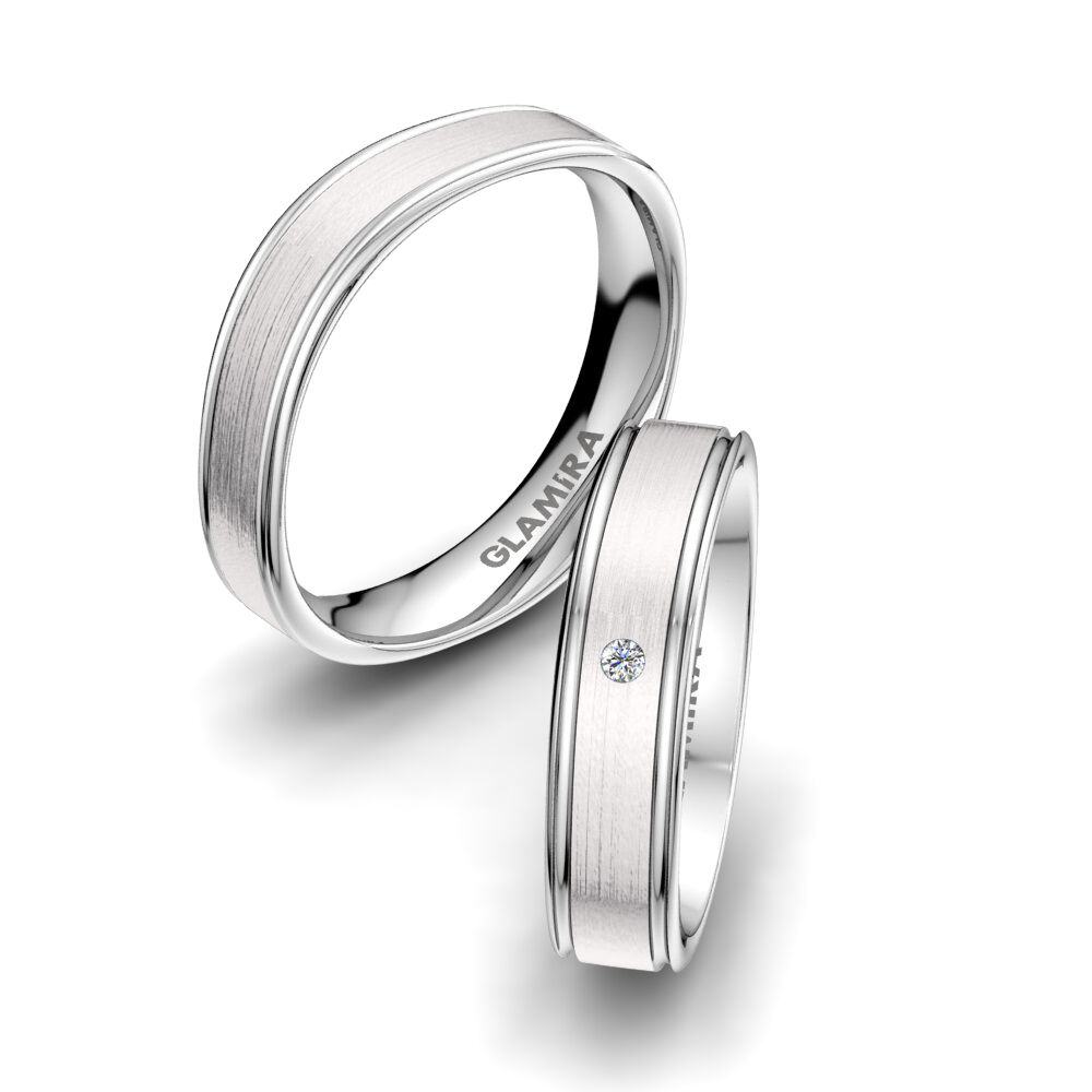 白-钯金 婚戒 Pure Hands 5 mm