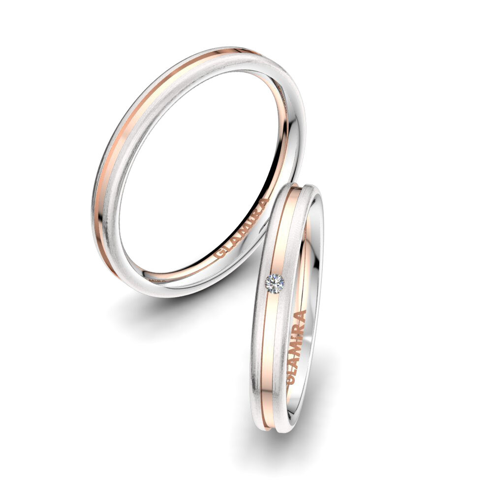 红白K金-14k 婚戒 Pure Love 3 mm