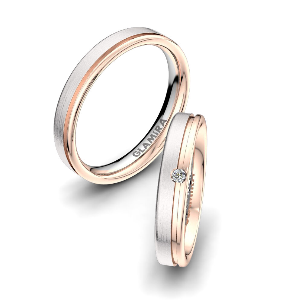 红白K金-14k 婚戒 Alluring Duty 4 mm